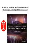 Solutions Manual &ndash; Advanced Engineering Thermodynamics 4th Edition by Adrian Bejan &vert; All Chapters Covered &vert; Instant PDF Download