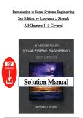 Solution Manual &ndash; An Introduction to Sonar Systems Engineering 2nd Edition by Lawrence J&period; Ziomek &vert; Complete Solutions All Chapters 1&ndash;15 &vert; Instant PDF Download