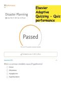 Elsevier Adaptive Quizzing &ndash; Quiz Performance Report with Assessment Results and Learning Progress