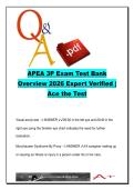 APEA 3P  EXAM COMPLETE PACKAGE DEAL