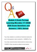 Portage Learning Microbiology 171 Module 2 Exam Questions &lpar;80&rpar; &ndash; Metabolism&comma; ATP Production&comma; Glycolysis & Calvin Cycle &vert; BIOD 171 Microbiology