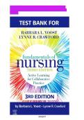 TEST BANK FOR Fundamentals of Nursing&colon; Active Learning for Collaborative Practice 3rd Edition by Barbara L&period; Yoost&comma; Lynne R&period; Crawford ISBN&colon; 9780323828093&period;LATEST EDITION&period;