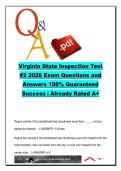 VIRGINIA STATE INSPECTION  EXAM COMPLETE PACKAGE DEAL