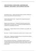 NURS 3554 EXAM 1 STUDY GUIDE &vert; QUESTIONS AND ANSWERS &vert; 2026 UPDATE &vert; WITH COMPLETE SOLUTION