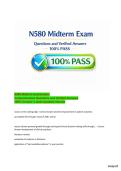 N580 Midterm Exam Questions and Answers All Correct&period;100&percnt; PASS GURANTEED&period;LATEST  UPDATED VERSION&excl;&excl;&excl;
