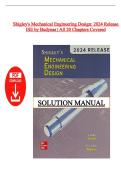 Solution Manual  &ndash; Shigley&rsquo;s Mechanical Engineering Design 2024 Release ISE by Budynas &vert; All 20 Chapters &vert; Instant PDF Download