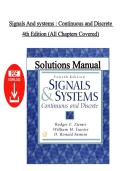 Solution Manual  &ndash; Signals and Systems&colon; Continuous & Discrete 4th Edition by Rodger E&period; Ziemer &vert;All Chapters Covered &vert; Instant PDF Download