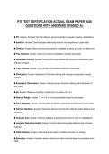 PTI TEST CERTIFICATION ACTUAL EXAM PAPER 2026 QUESTIONS WITH ANSWERS GRADED A&plus;