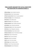 PUBLIX BAKERY MANAGER TEST ACTUAL EXAM PAPER 2026 QUESTIONS WITH ANSWERS GRADED A&plus;