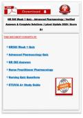 NR 565 Week 1 Quiz &ndash; Advanced Pharmacology &vert; Verified Answers & Complete Solutions &vert; Latest Update 2026 &vert; Score A&plus;