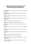 PUMP OPERATOR CERTIFICATION SCRIPT 2026 QUESTIONS WITH SOLUTIONS GRADED A&plus;