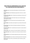 PUMP OPERATOR COMPREHENSIVE STUDY GUIDE 2026 FULL QUESTIONS AND SOLUTIONS GRADED A&plus;