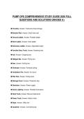PUMP OPS COMPREHENSIVE STUDY GUIDE 2026 FULL QUESTIONS AND SOLUTIONS GRADED A&plus;