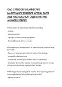 QAC CATEGORY B LANDSCAPE MAINTENANCE PRACTICE ACTUAL PAPER 2026 FULL SOLUTION QUESTIONS AND ANSWERS VERIFIED