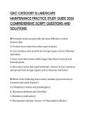 QAC CATEGORY B LANDSCAPE MAINTENANCE PRACTICE STUDY GUIDE 2026 COMPREHENSIVE SCRIPT QUESTIONS AND SOLUTIONS