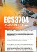 ECS3704 Assignment 3 Portfolio Semester 1 2026 - Due 5 June 2026