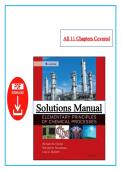 Solutions Manual &ndash; Elementary Principles of Chemical Processes 4th Edition by Felder &vert; All Chapters Covered &vert; Instant PDF Download