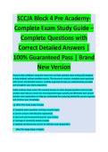 SCCJA Pre-Academy Block 4 Certification Exam &ndash; Latest Exam Review &vert; 150&plus; Verified Test Bank Questions & Answers &vert; Guaranteed Pass Revision &lpar;2026 Updated Version&rpar;