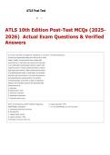 ATLS 10th Edition Post-Test MCQs &lpar;2025&ndash;2026&rpar; &ndash; Actual Exam Questions & Verified Answers
