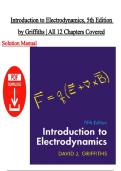 Solutions Manual  &ndash; Introduction to Electrodynamics 5th Edition by David J&period; Griffiths &vert; All 12 Chapters &vert; Instant PDF Download