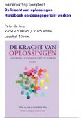 Samenvatting De kracht van oplossingen - Handboek oplossingsgericht werken - Peter de Jong &sol; 9789043041195 &sol; 