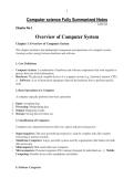 Summary -  Computer Science 