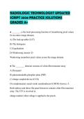 RADIOLOGIC TECHNOLOGIST UPDATED SCRIPT 2026 PRACTICE SOLUTIONS GRADED A&plus;