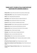 RANGE SAFETY COURSE ACTUAL EXAM PAPER 2026 QUESTIONS WITH ANSWERS GRADED A&plus;