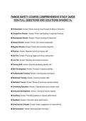 RANGE SAFETY COURSE COMPREHENSIVE STUDY GUIDE 2026 FULL QUESTIONS AND SOLUTIONS GRADED A&plus;