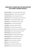 RANGE SAFETY COURSE FINAL TEST 2026 QUESTIONS WITH CORRECT ANSWERS GRADED A&plus;