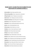 RANGE SAFETY COURSE PRACTICE EXAMINATION 2026 QUESTIONS WITH ANSWERS GRADED A&plus;