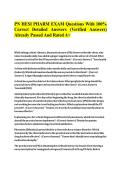 PN HESI PHARM EXAM Questions With 100&percnt; Correct Detailed Answers &lpar;Verified Answers&rpar; Already Passed And Rated A&plus;