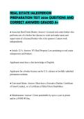 REAL ESTATE SALESPERSON PREPARATION TEST 2026 QUESTIONS AND CORRECT ANSWERS GRADED A&plus;