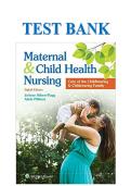 Maternal and Child Health Nursing 8th Edition Test Bank Joanne Silbert Latest Update 2026