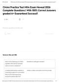 CMAA Practice Test NHA Exam Newest 2026 Complete Questions &vert; With 100&percnt; Correct Answers graded A&plus; Guaranteed Success&excl;&excl;