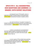 APCO CTO 6 - ALL QUIZZES&sol;FINAL  2026 QUESTIONS AND ANSWERS &vert; A&plus;  GRADED &vert; WITH EXPERT SOLUTIONS 