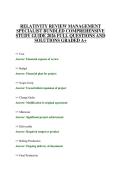 RELATIVITY REVIEW MANAGEMENT SPECIALIST BUNDLED COMPREHENSIVE STUDY GUIDE 2026 FULL QUESTIONS AND SOLUTIONS GRADED A&plus;