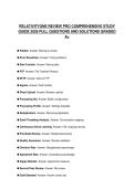 RELATIVITYONE REVIEW PRO COMPREHENSIVE STUDY GUIDE 2026 FULL QUESTIONS AND SOLUTIONS GRADED A&plus;