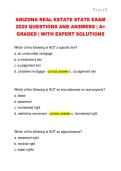 ARIZONA REAL ESTATE STATE EXAM  2026 QUESTIONS AND ANSWERS &vert; A&plus;  GRADED &vert; WITH EXPERT SOLUTIONS