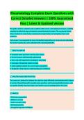 Rheumatology 1 ClinMed Rheum Ortho &ndash; Latest Version Exam Review with Complete Questions & Correct Detailed Answers &lpar;Medicine&rpar;
