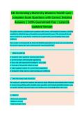 OB Terminology Maternity Women&rsquo;s Health Care &ndash; Latest Version Exam Review with Complete Questions & Correct Detailed Answers &lpar;Nursing&rpar;