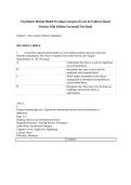 Test Bank for Psychiatric Mental Health Nursing&colon; Concepts of Care in Evidence-Based Practice 10th Edition by Townsend