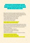 NURS 612 Exam 3 Advanced Health Assessment  Review of 150 Latest Exam Questions with Correct  Verified Answers&sol; NURS 612 Latest Exam 3 Review  2026-2027 Already Graded A&plus; MVU