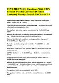 TEST MED AIDE Questions With 100&percnt; Correct Detailed Answers &lpar;Verified Answers&rpar; Already Passed And Rated A&plus;