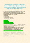 Advanced Health Assessment NURS 612 Exam 1  Review of 100 Latest Exam Questions with Correct  Verified Answers&sol; NURS 612 Latest Exam 1 Review  2026-2027 Already Graded A&plus; MVU 