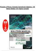 Solutions Manual  &ndash; Principles of Physics Extended 12th Edition by Halliday &vert; All Chapters Covered &vert; Instant PDF Download
