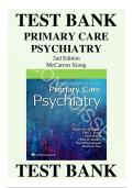 Test bank for Primary Care Psychiatry 2nd Edition all chapters complete 1-26