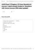AAOS Exam 1 &lpar;Chapters 1-5&rpar; Exam Questions & Answers &vert; Latest Already Graded A&plus; &vert;Questions with Correct Answers 2026 latest update&excl;&excl;
