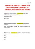 CSET MATH SUBTEST 1 EXAM 2026  QUESTIONS AND ANSWERS &vert; A&plus;  GRADED &vert; WITH EXPERT SOLUTIONS