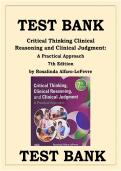 Critical Thinking & Clinical Judgment 7th Edition Test Bank Rosalinda Alfaro-LeFevre